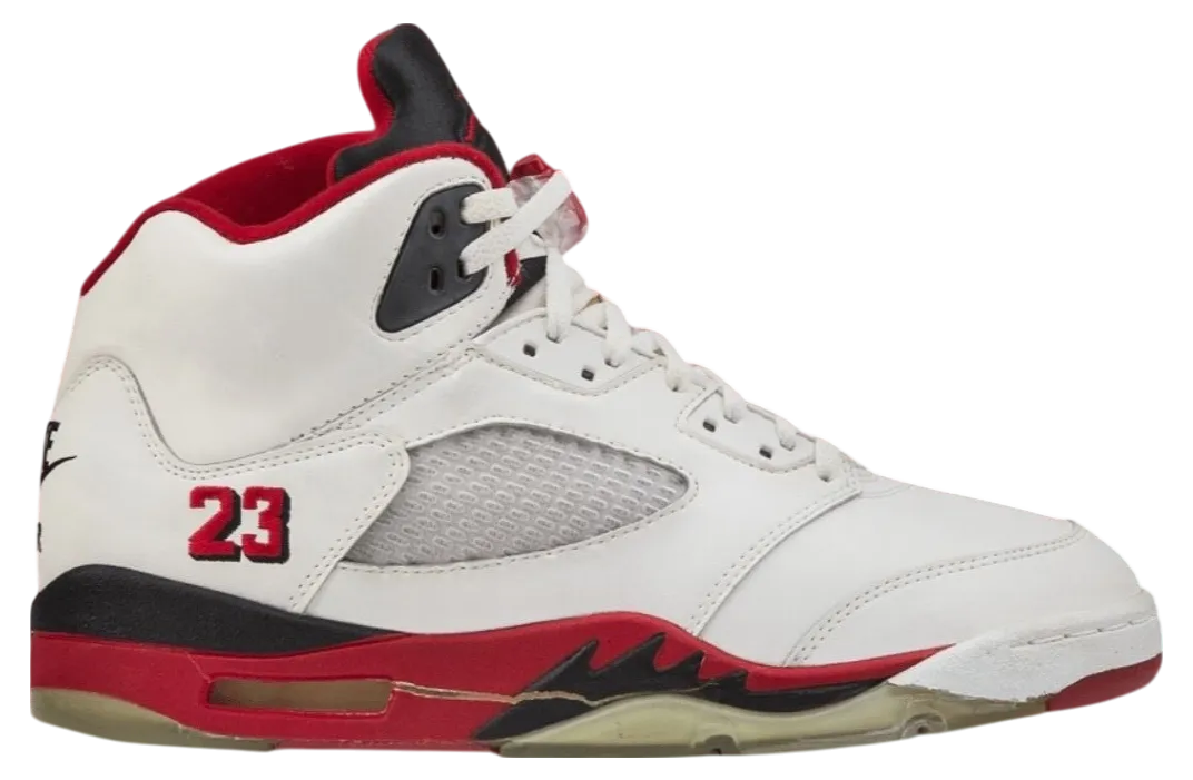 air jordan 5 fire red black tongue white fire red