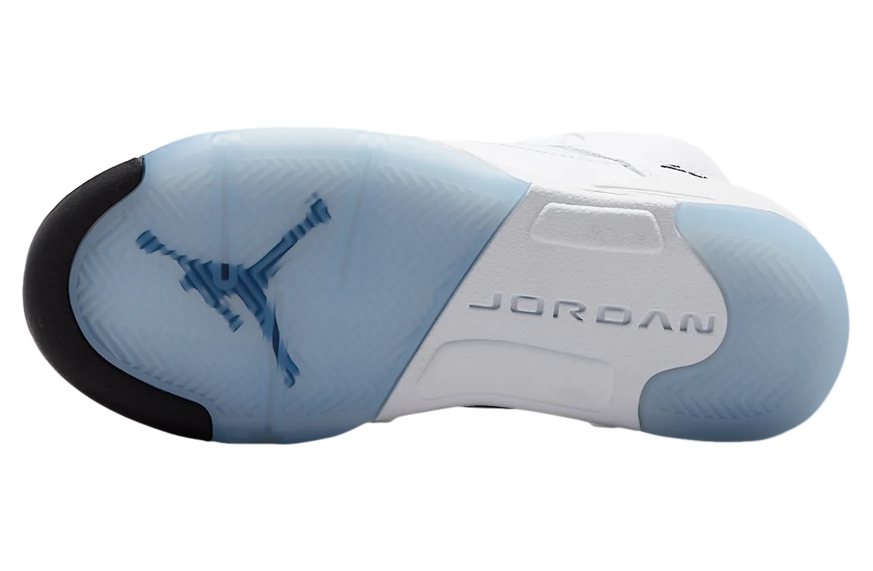 air jordan 5 gs white metallic silver 0