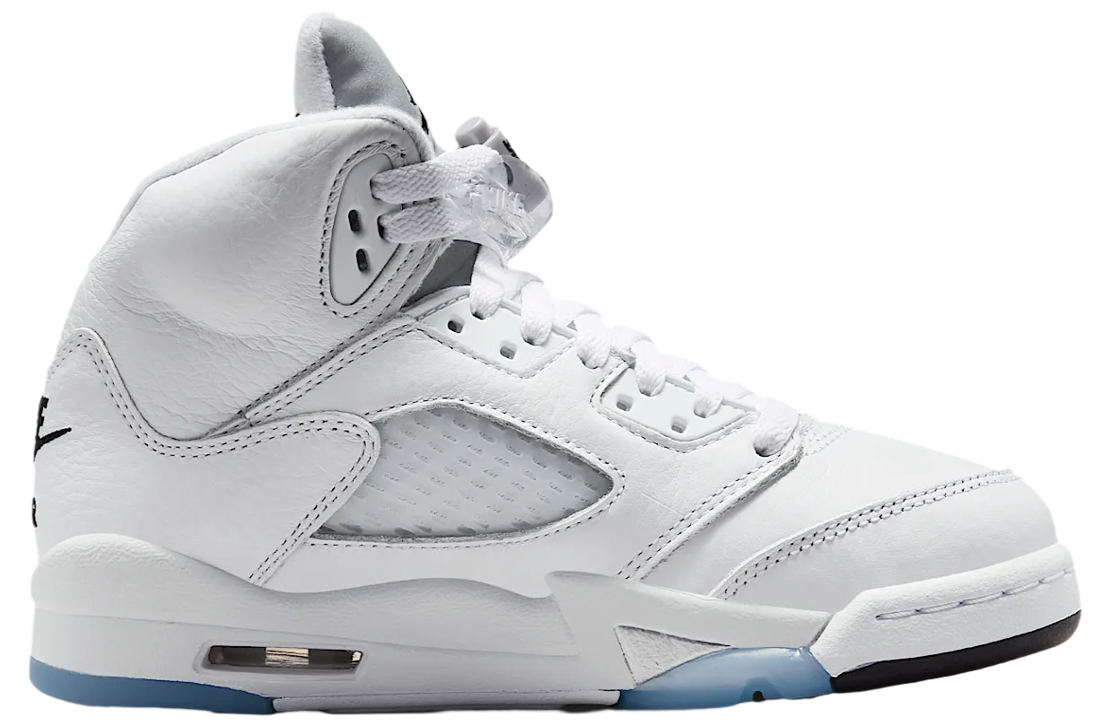air jordan 5 gs white metallic silver 1