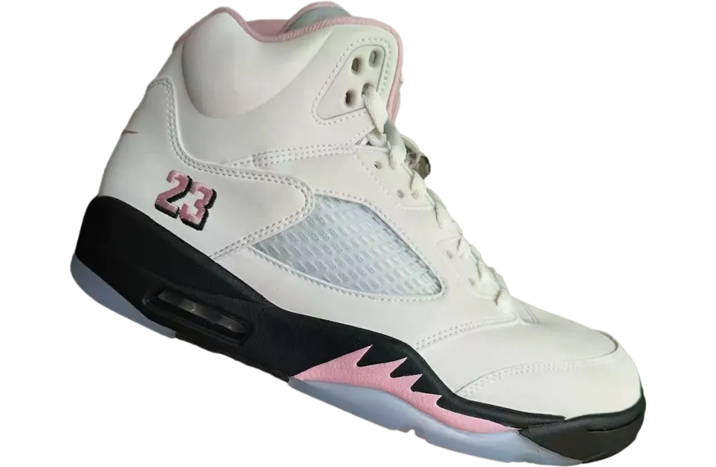 air jordan 5 white medium soft pink 0