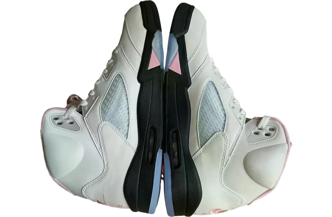 air jordan 5 white medium soft pink 1