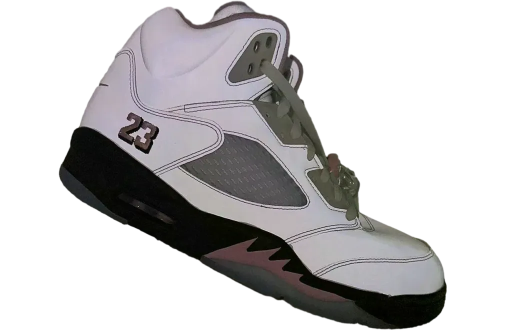 air jordan 5 white medium soft pink 6