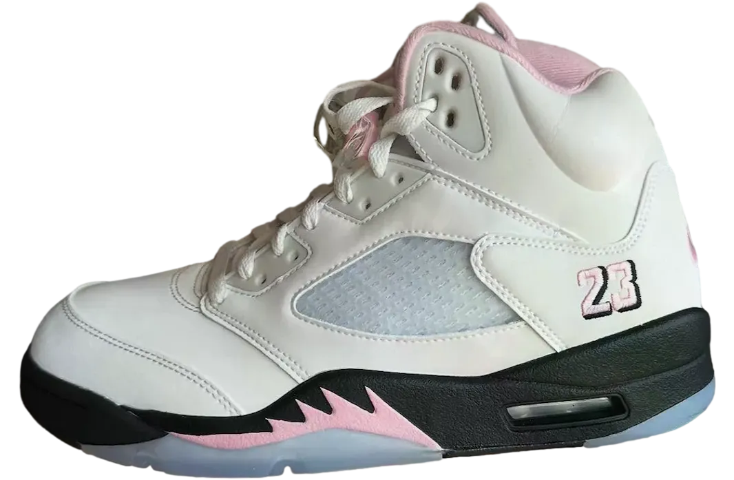 air jordan 5 white medium soft pink