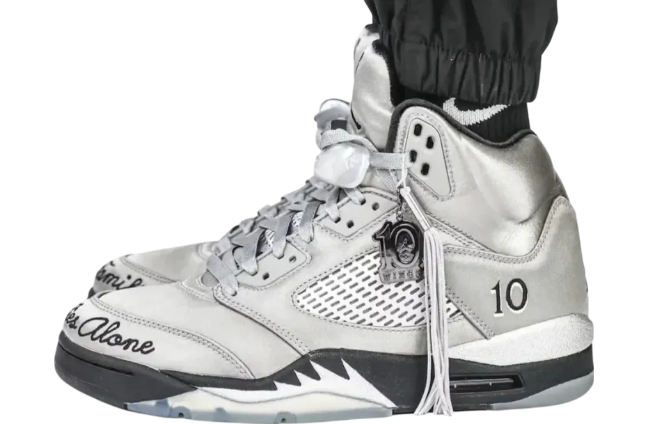 air jordan 5 wings medium grey black