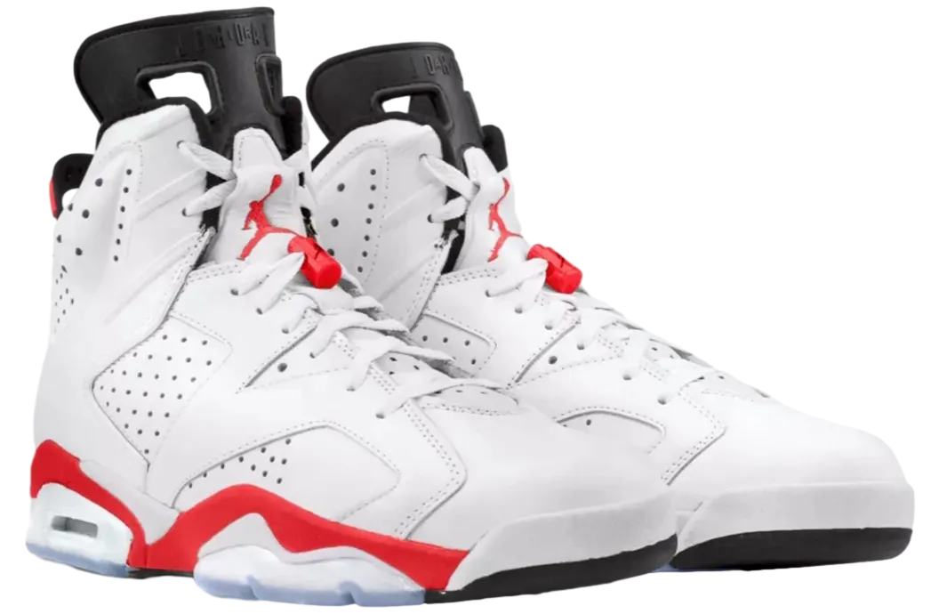 air jordan 6 white infrared white light crimson 0
