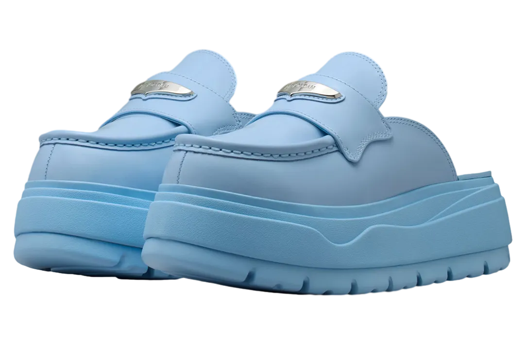 air jordan mule wmns psychic blue metallic silver 0