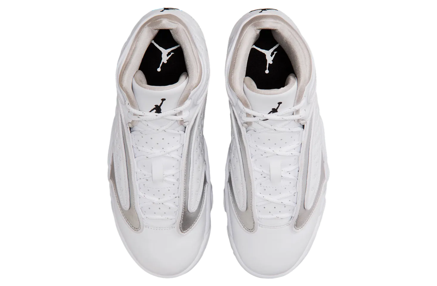 air jordan og wmns white metallic silver 2