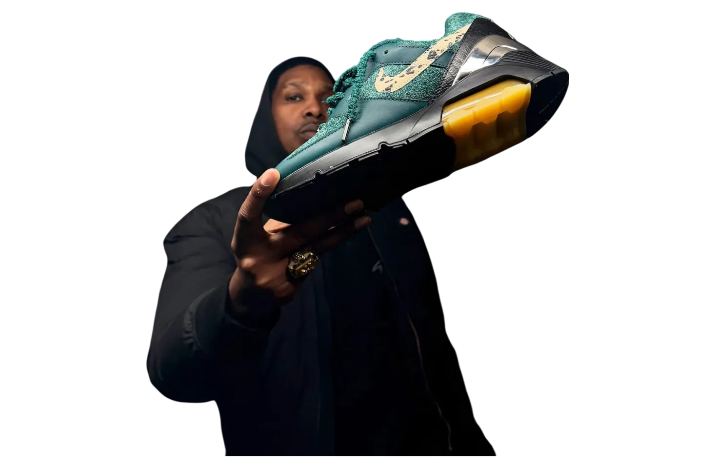 apron records x nike air 180 dark atomic teal off noir