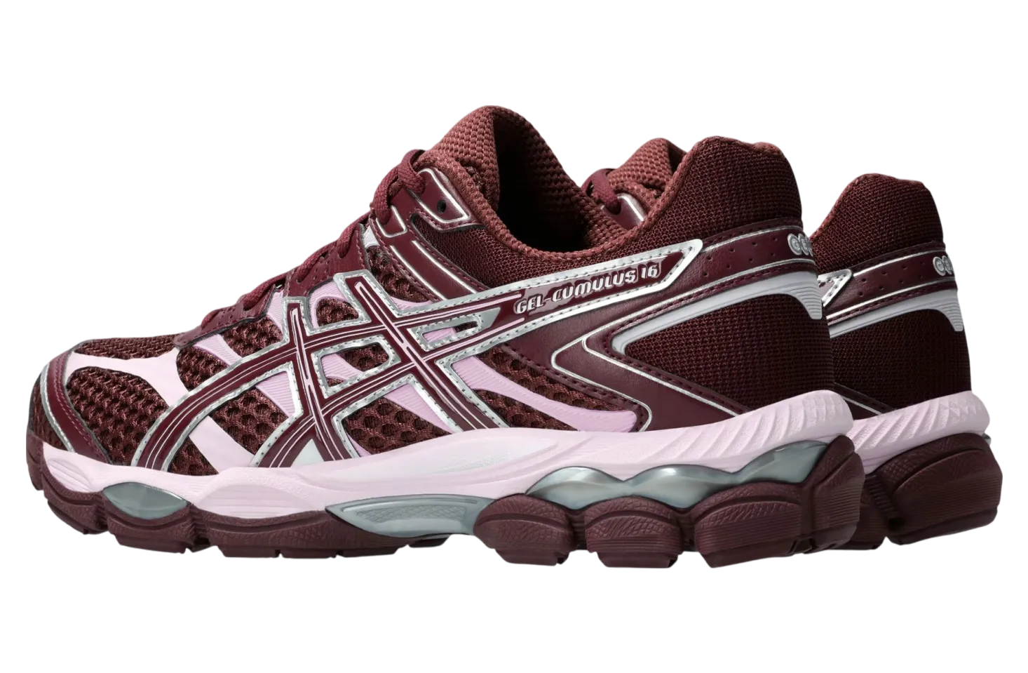 asics gel cumulus 16 burgundy pink 2