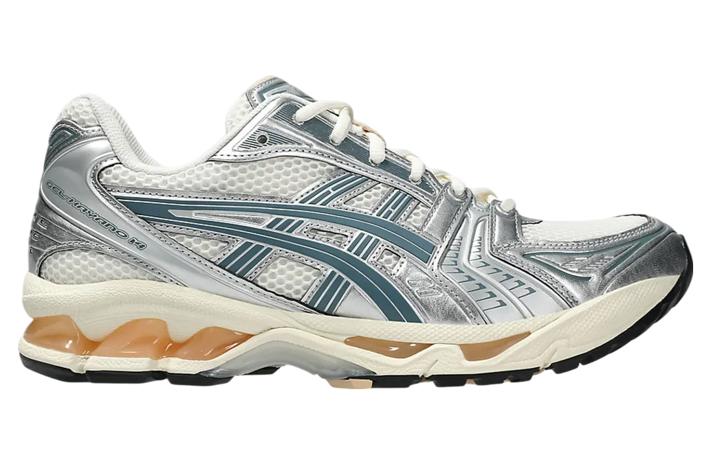 asics gel kayano 14 silver teal gold