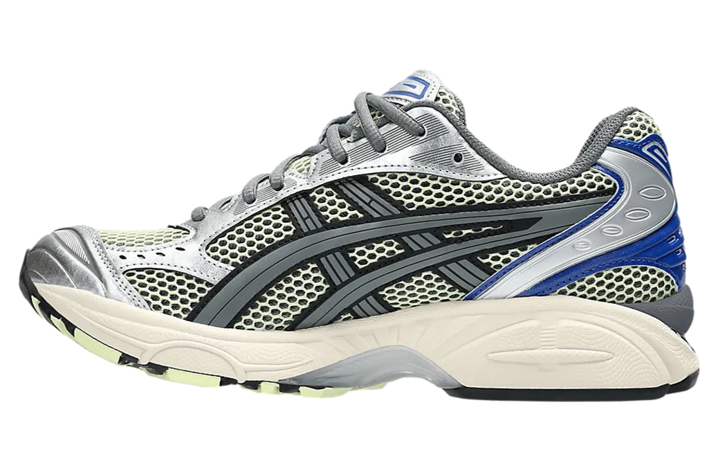 asics gel kayano 14 soft yellow silver blue 1