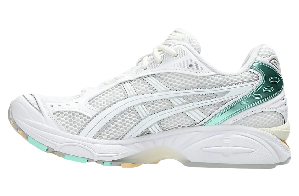 asics gel kayano 14 white green yellow 1