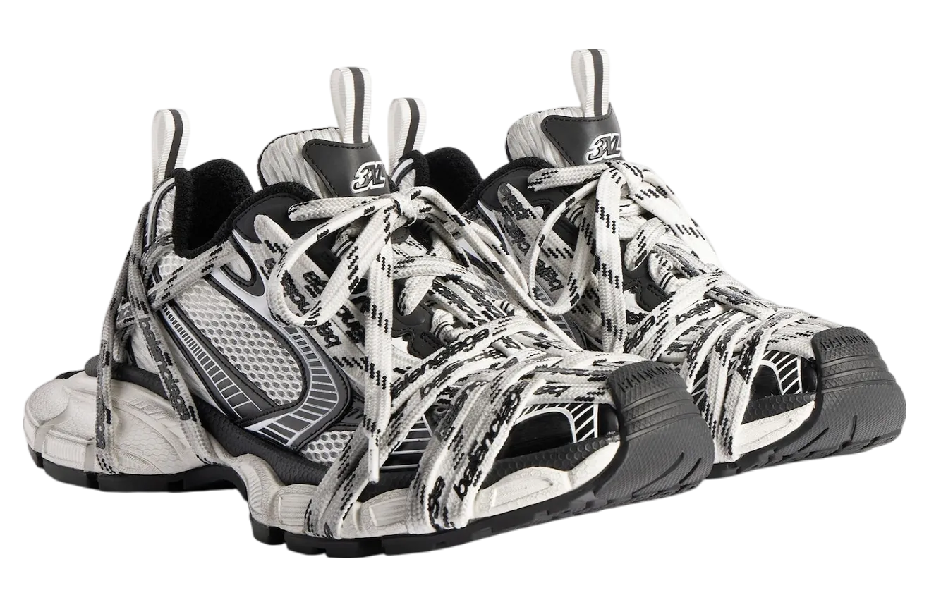 balenciaga 3xl extreme laces logo white black 0