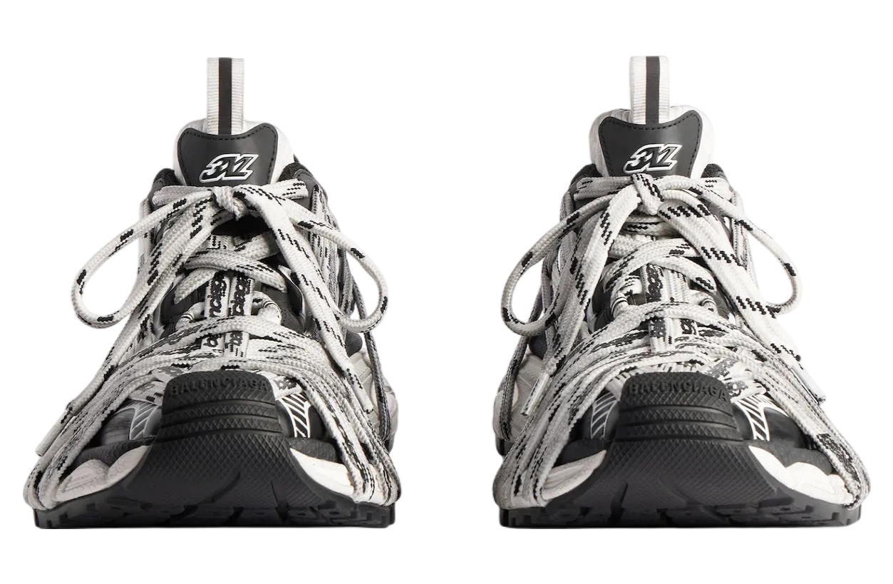 balenciaga 3xl extreme laces logo white black 1