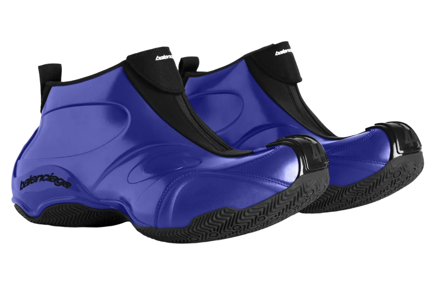 balenciaga basketball metallic blue 0