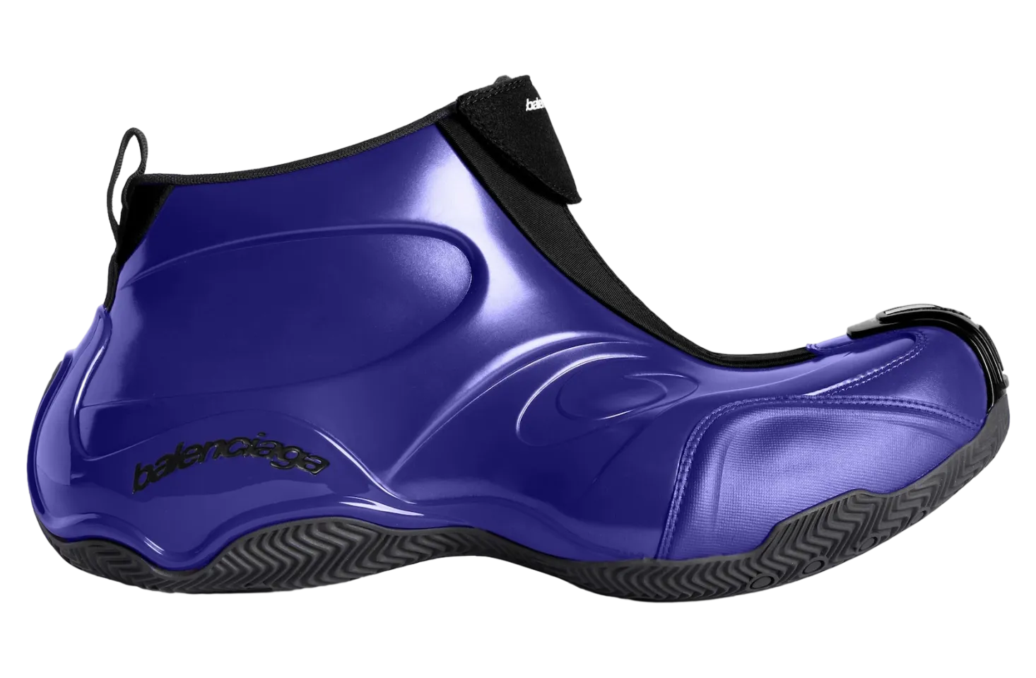 balenciaga basketball metallic blue