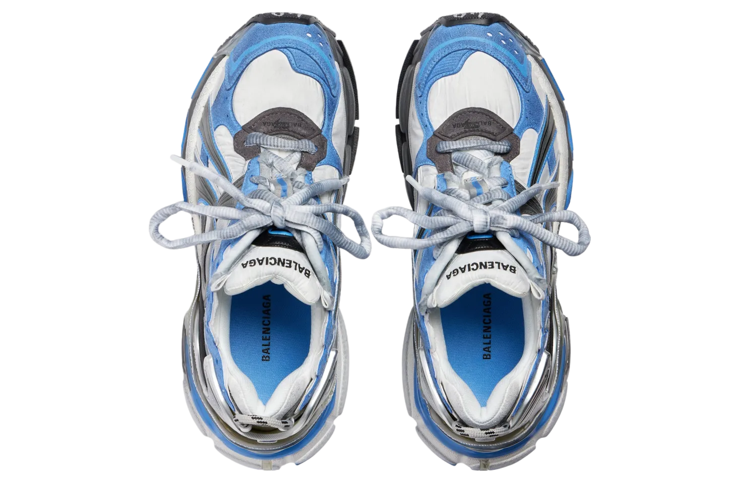 balenciaga runner blue white 4
