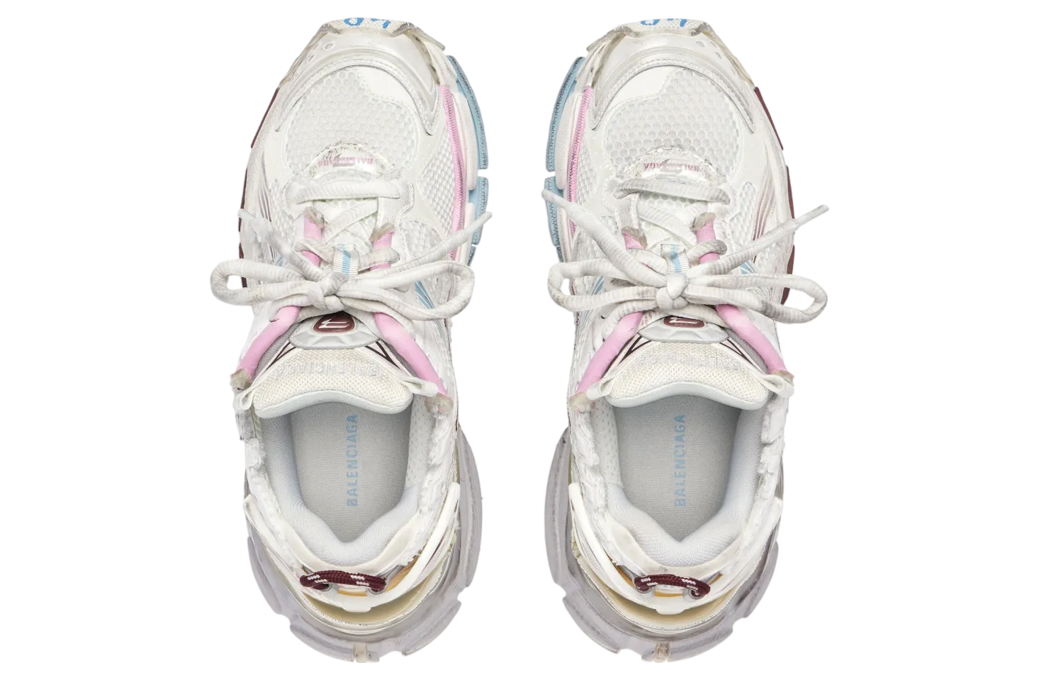 balenciaga runner gradient white brown 4