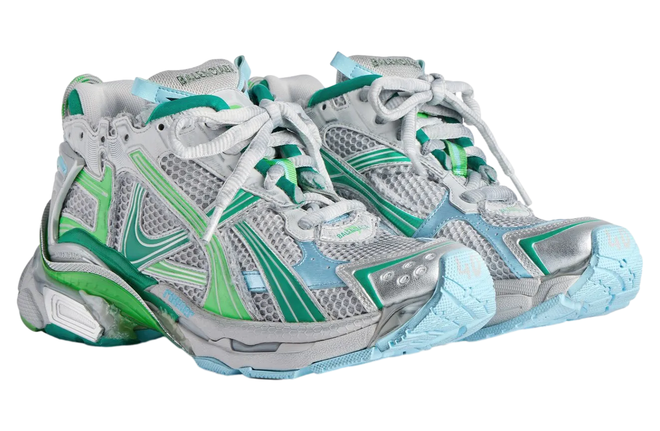 balenciaga runner grey green 0