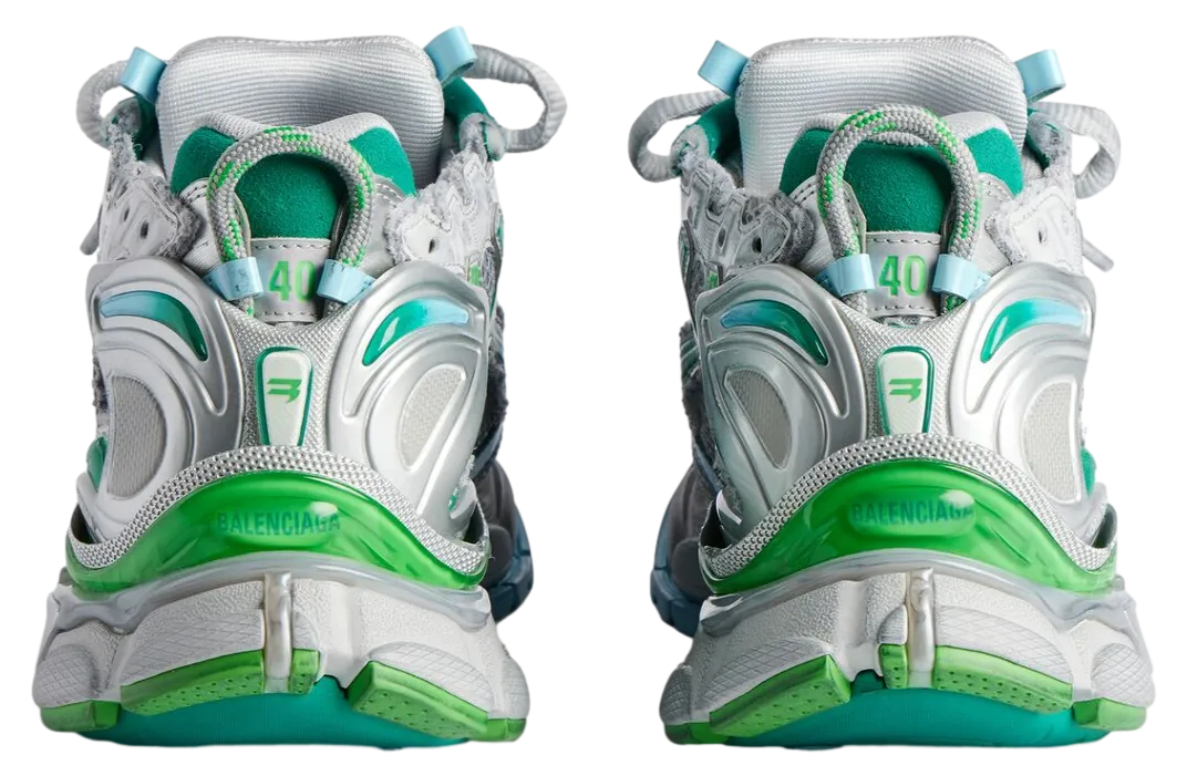 balenciaga runner grey green 3