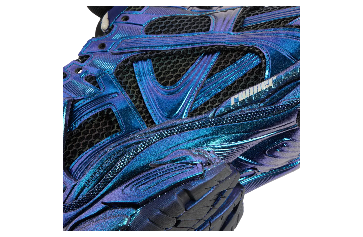 balenciaga runner iridescent blue 2