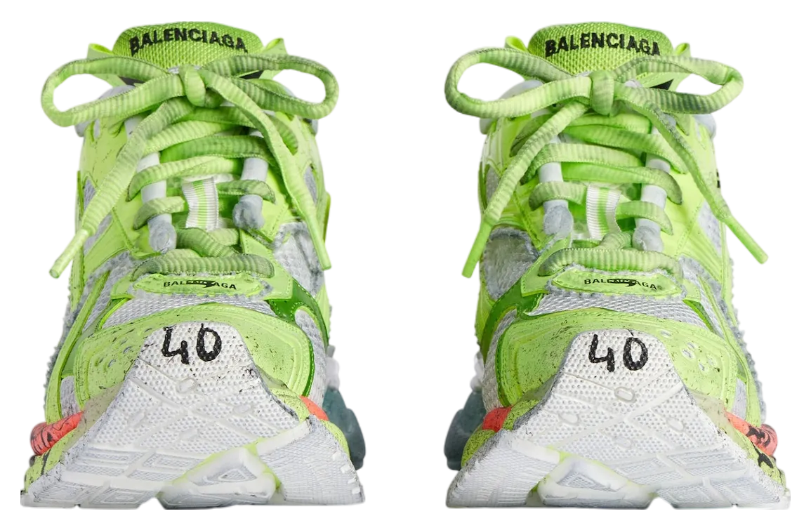 balenciaga runner marathon white neon yellow 1