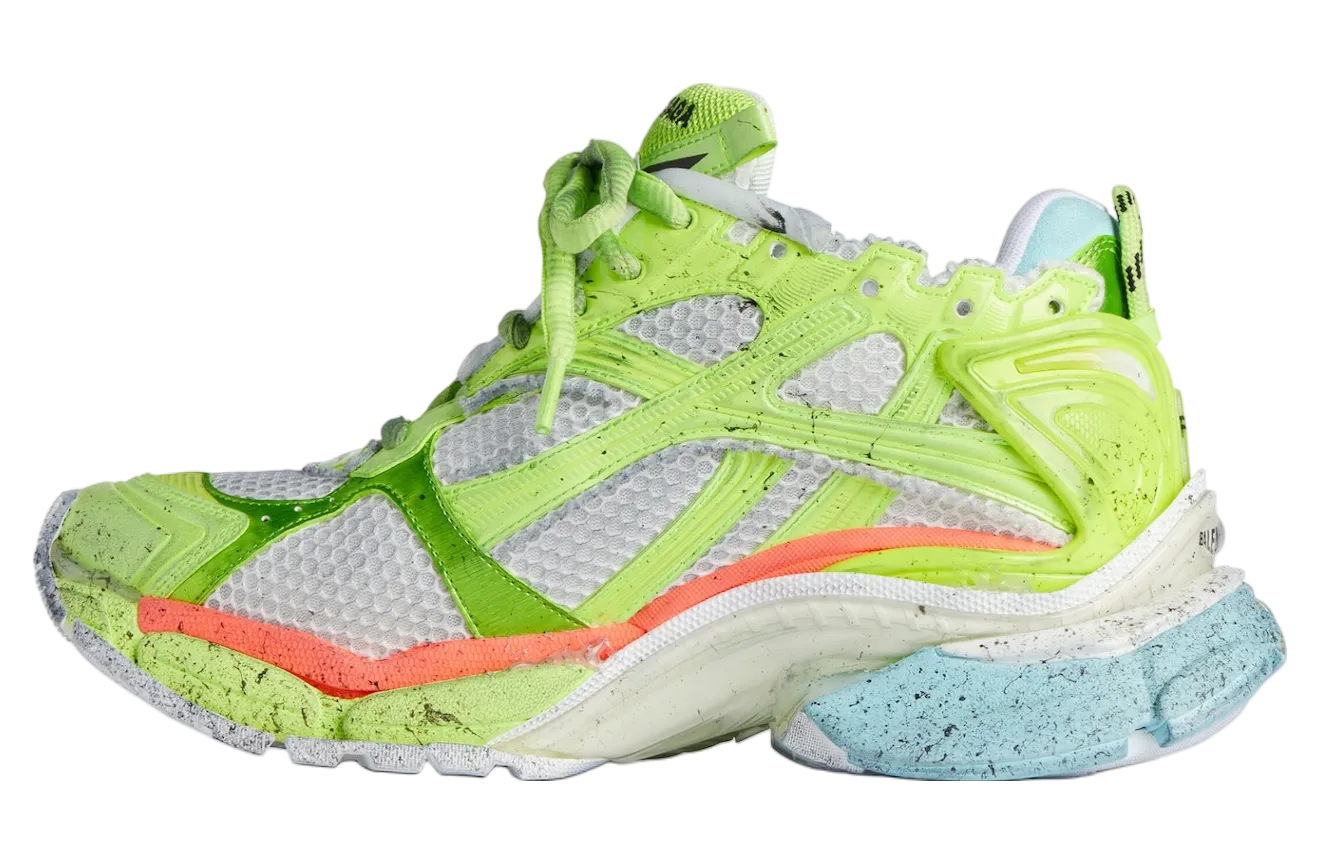 balenciaga runner marathon white neon yellow 2