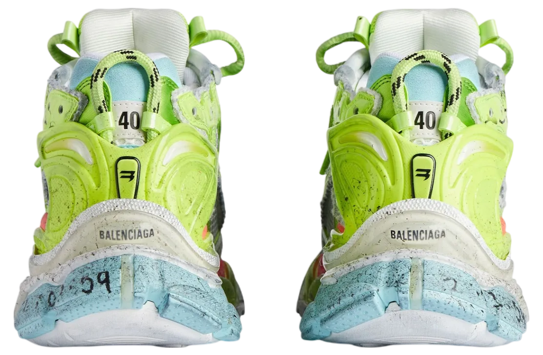 balenciaga runner marathon white neon yellow 3
