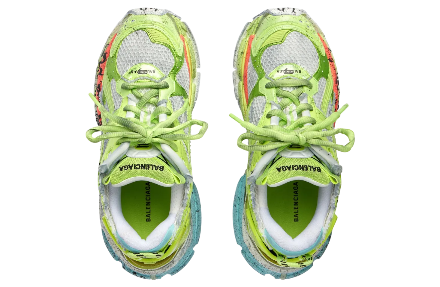 balenciaga runner marathon white neon yellow 4