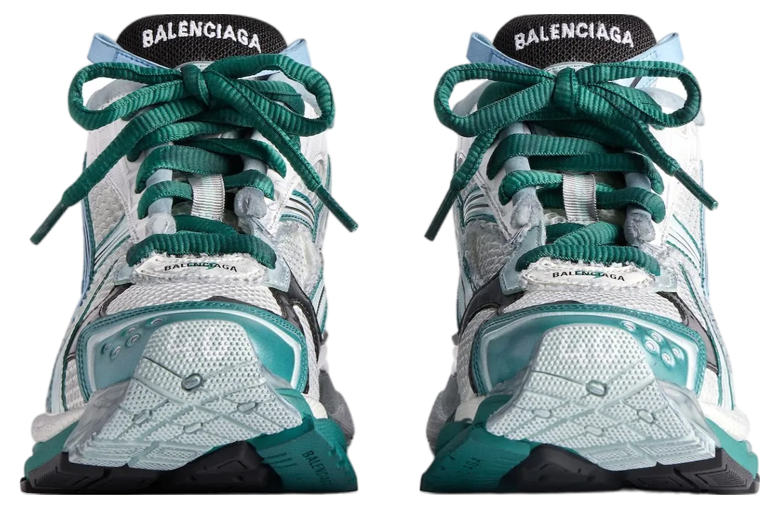 balenciaga runner white green blue 1