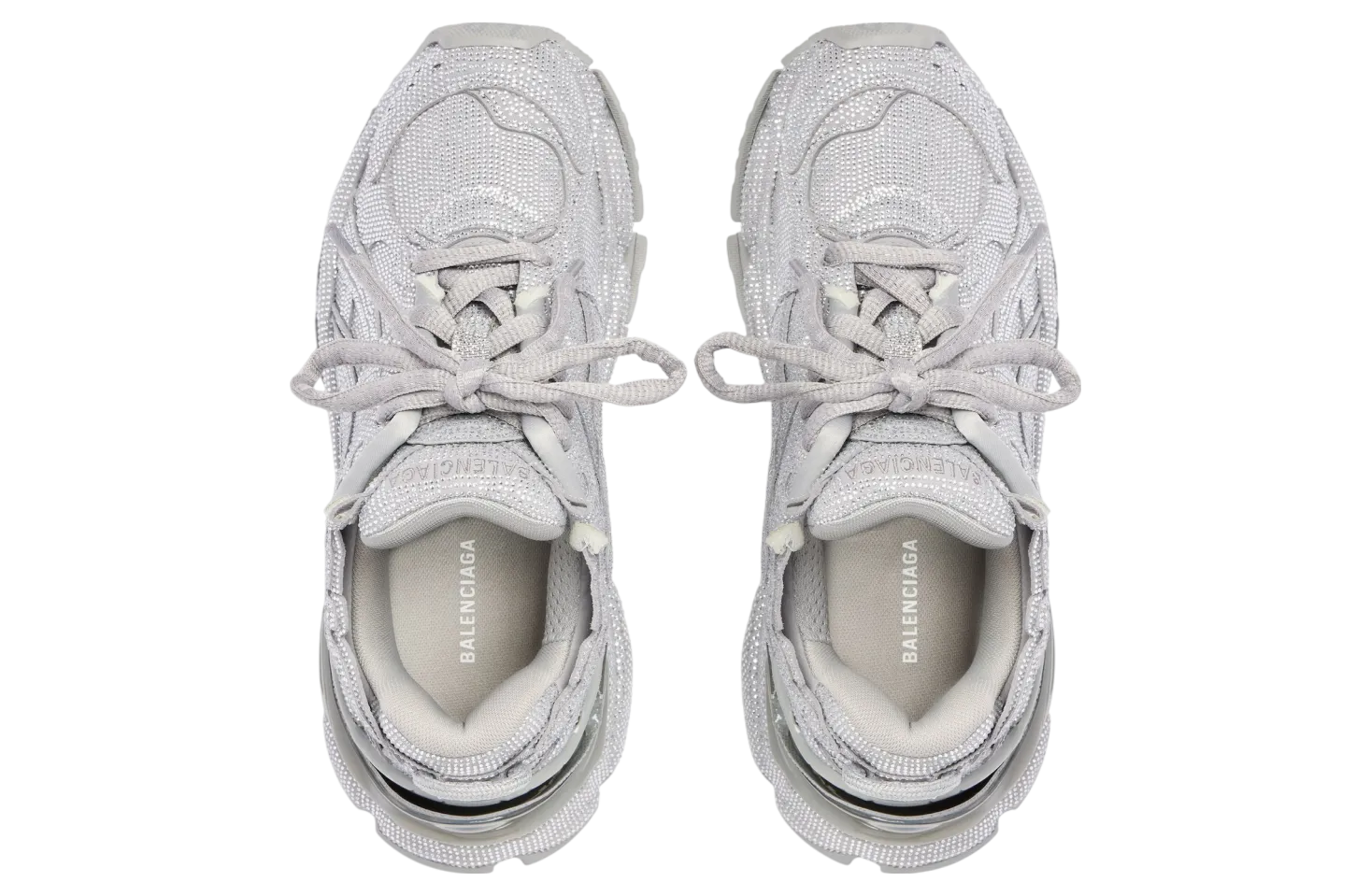 balenciaga runner with rhinestones light grey 4