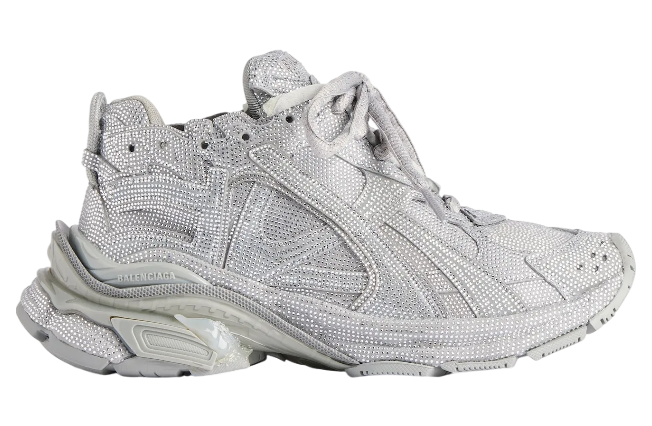 balenciaga runner with rhinestones wmns light grey