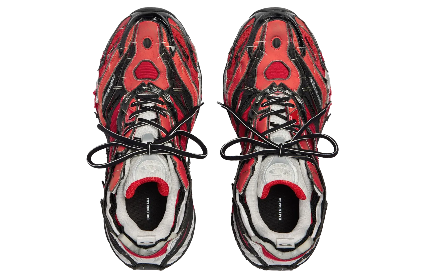 balenciaga soleless red black 4