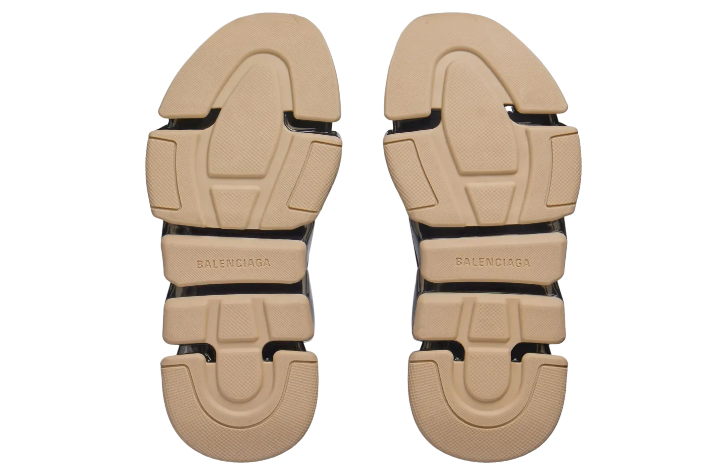 balenciaga speed 2 0 full clear sole recycled knit black beige 5