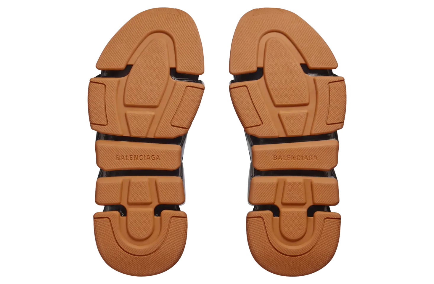 balenciaga speed 2 0 full clear sole recycled knit black orange 5