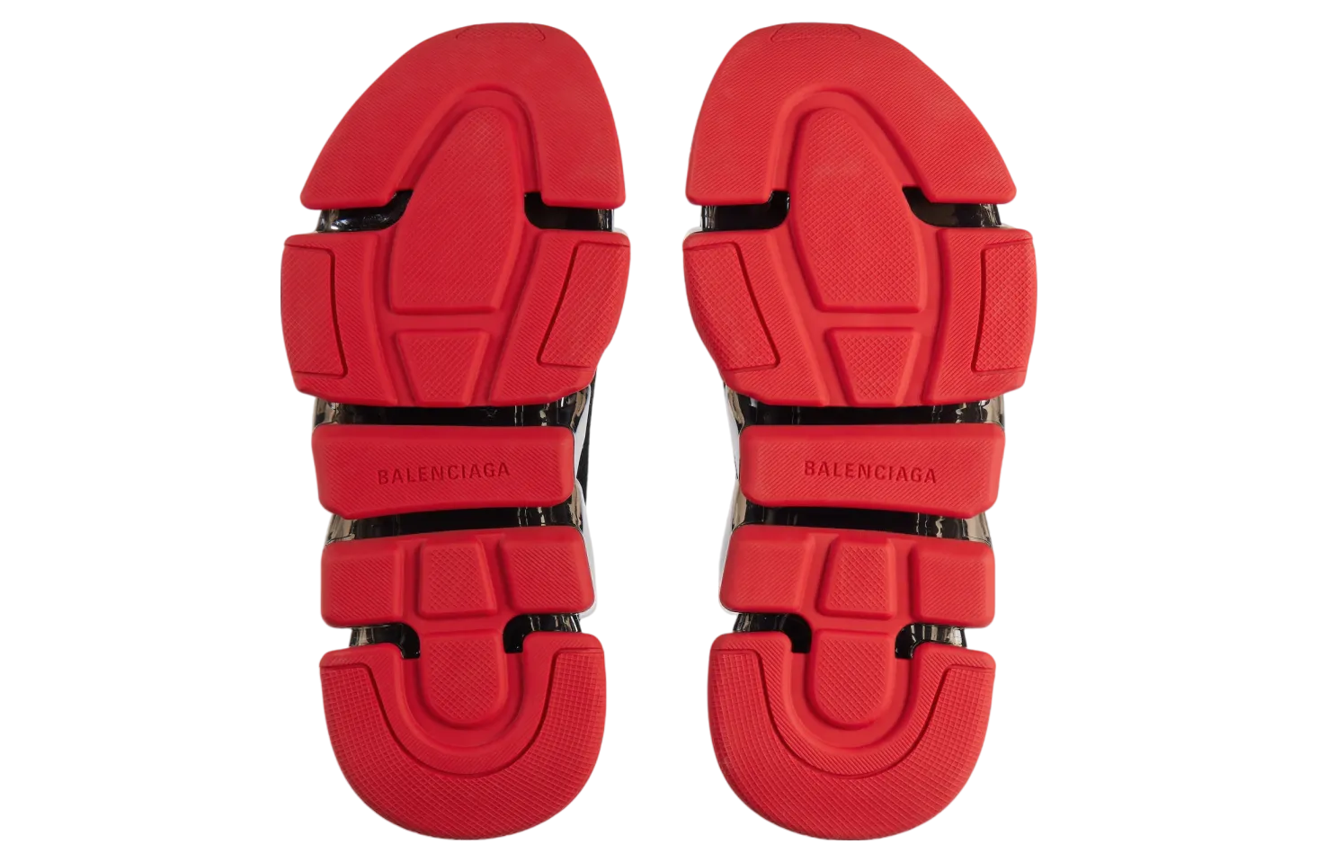 balenciaga speed 2 0 full clear sole recycled knit black red 5