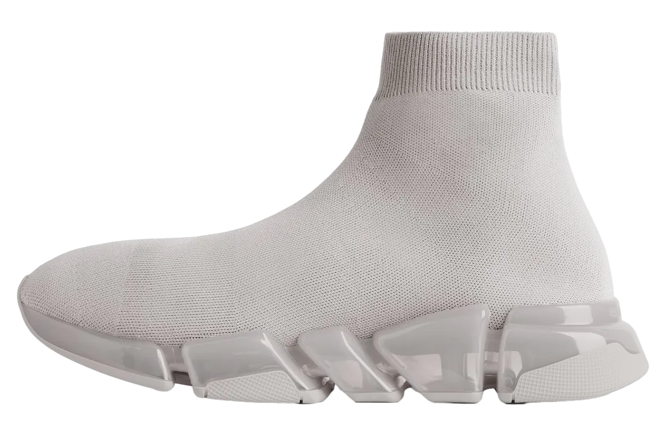 balenciaga speed 2 0 full clear sole recycled knit grey 2