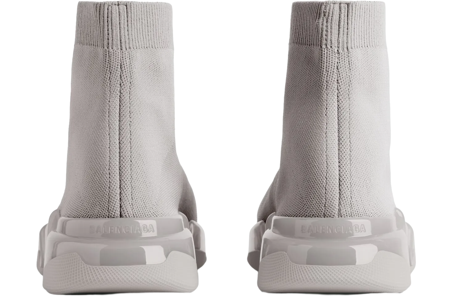 balenciaga speed 2 0 full clear sole recycled knit grey 3