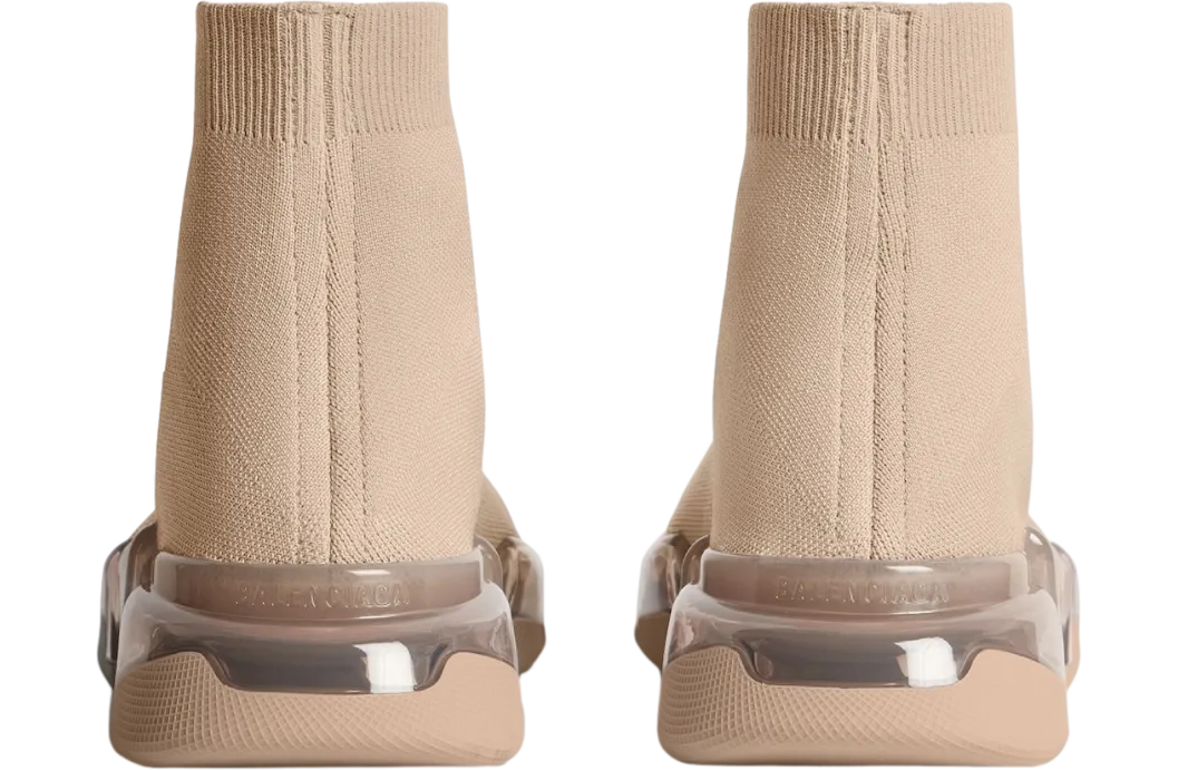 balenciaga speed 2 0 full clear sole recycled knit wmns beige 3