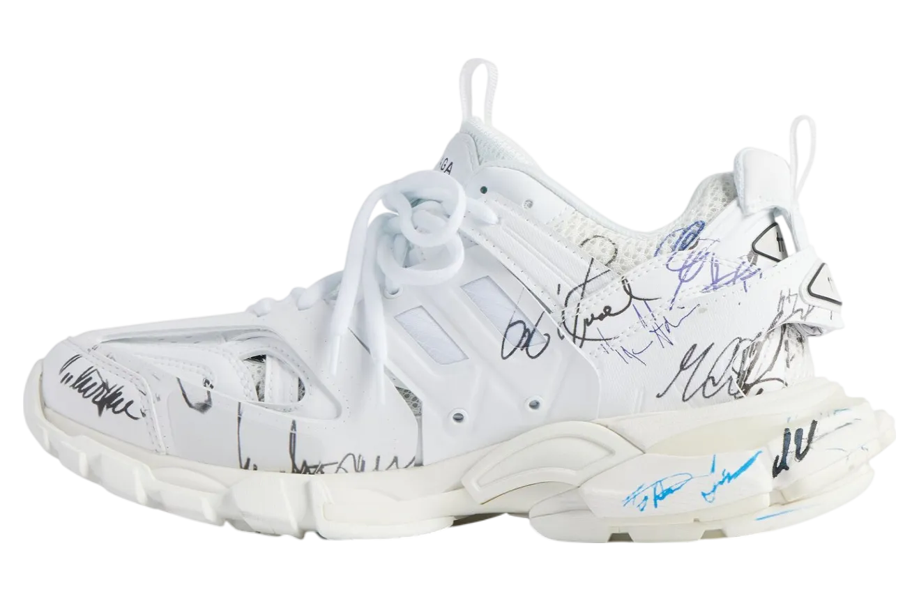 balenciaga track autographe white black 2