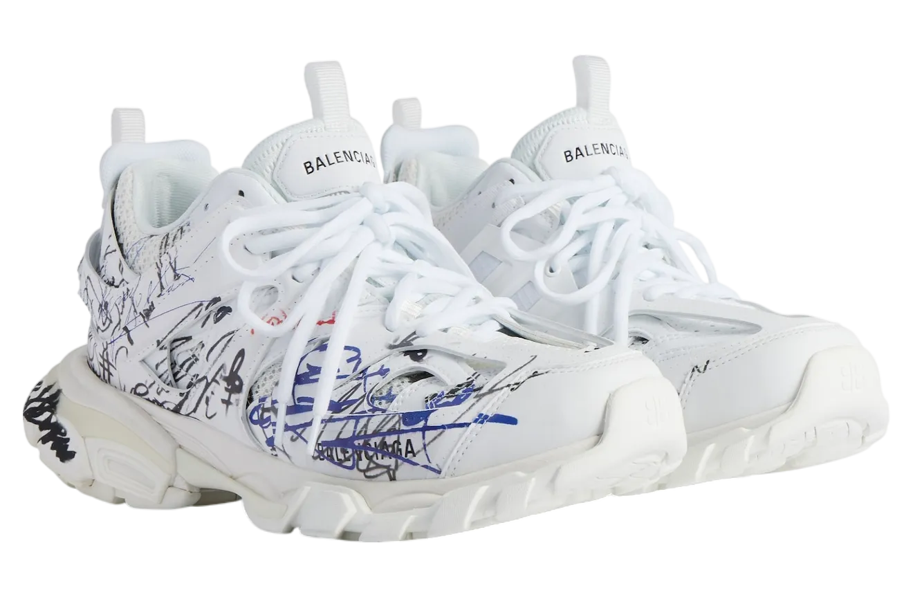balenciaga track autographe wmns white black 0
