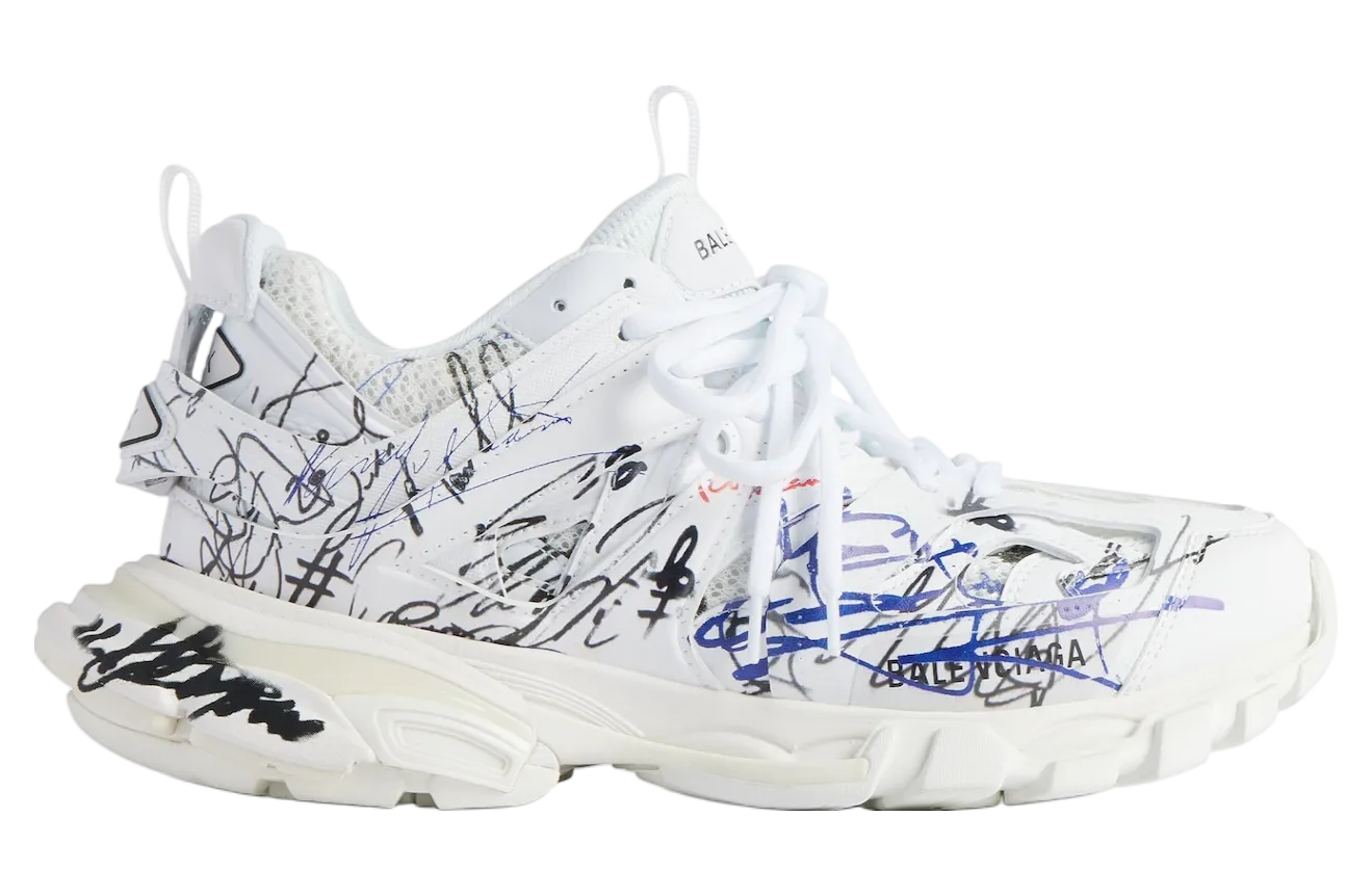 balenciaga track autographe wmns white black