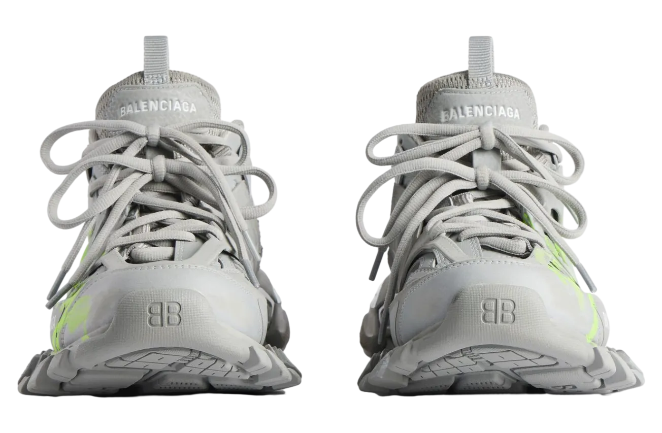 balenciaga track signature grey neon yellow 1