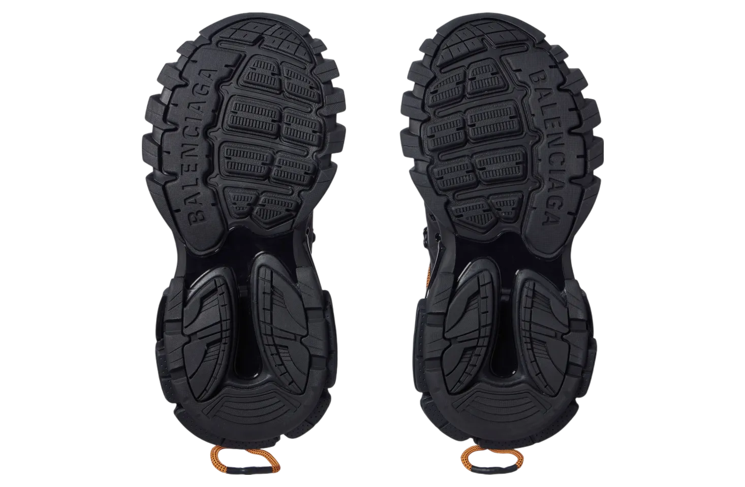 balenciaga track trail laces black orange 5