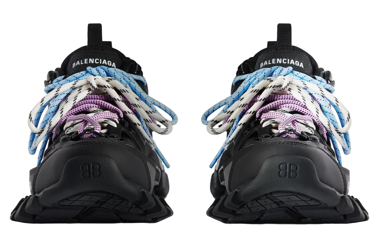 balenciaga track trail laces wmns black pink 1