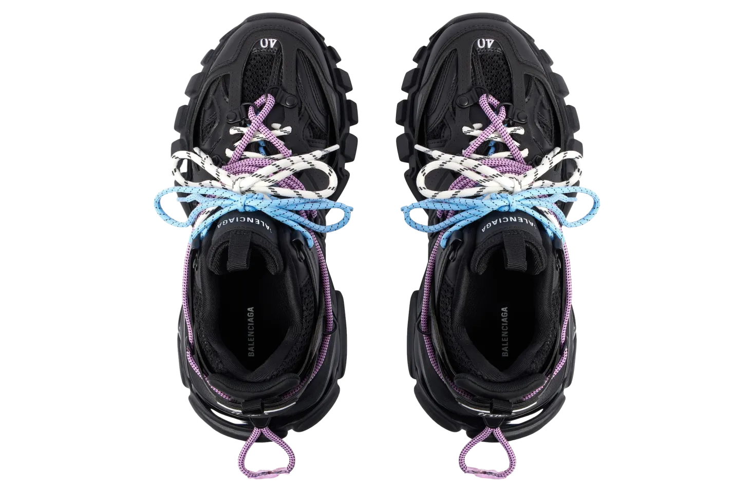 balenciaga track trail laces wmns black pink 4