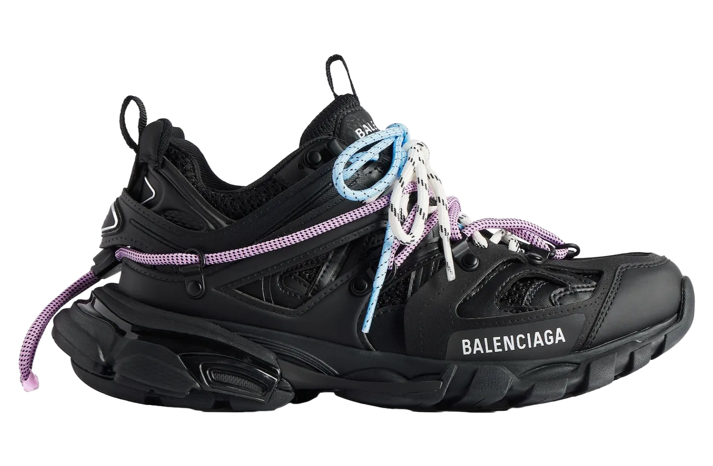 balenciaga track trail laces wmns black pink