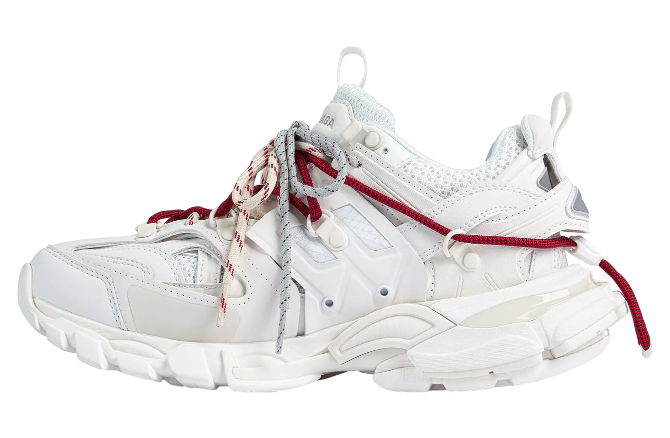 balenciaga track trail laces wmns white red 2