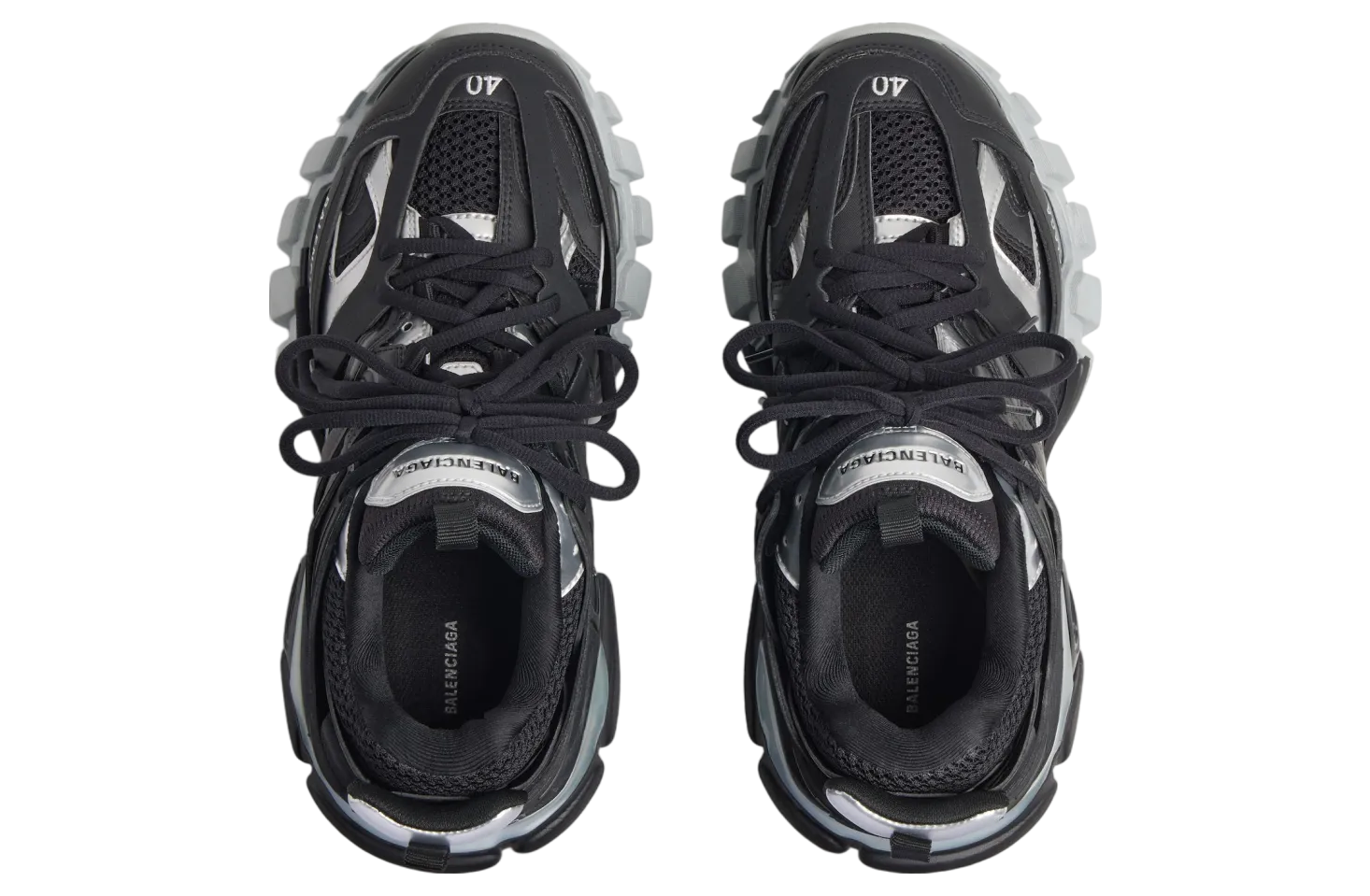 balenciaga track wmns black silver 4