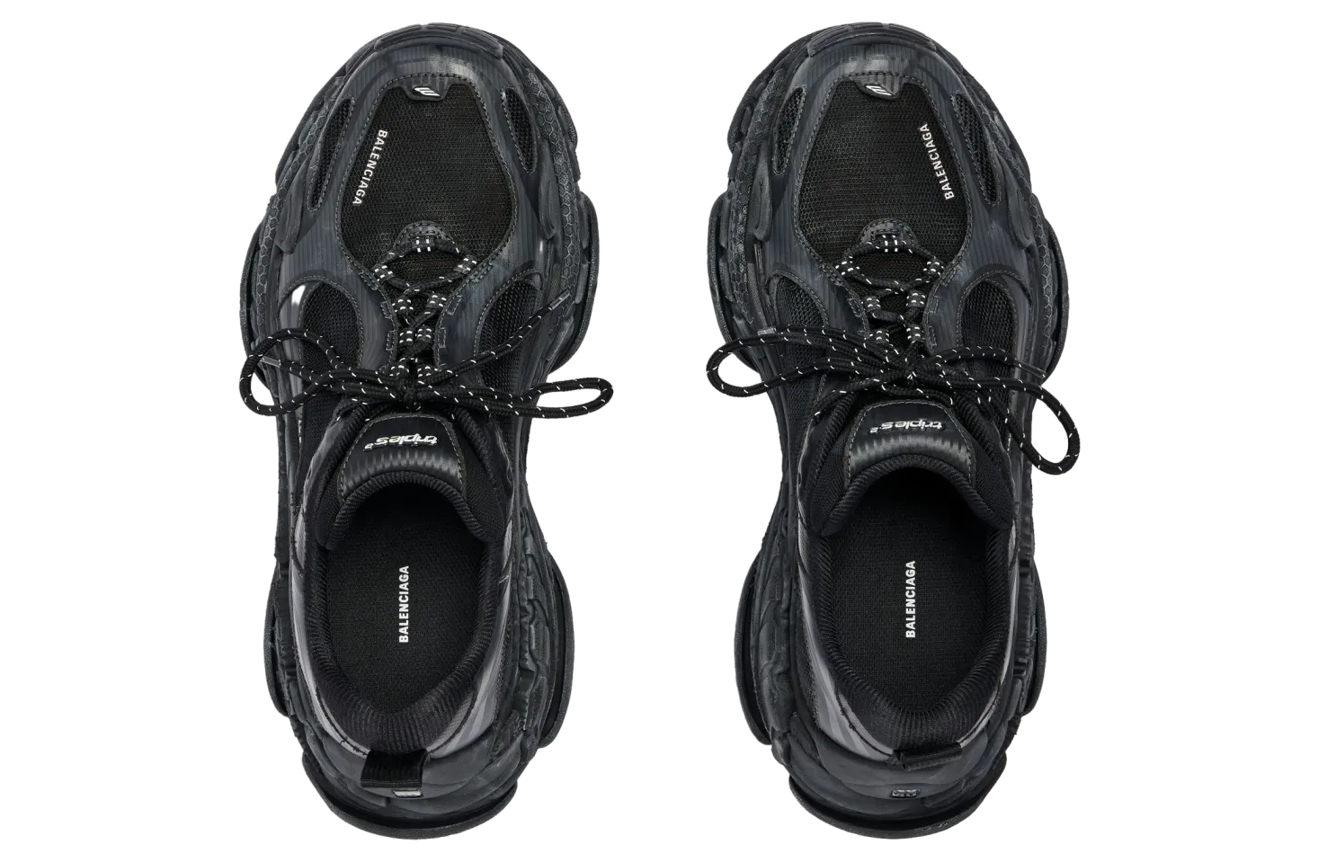 balenciaga triple s 2 wmns black dark grey 2